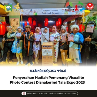 Penyerahan Hadiah Pemenang Visualite Photo Contest Disnakerind Tala Expo 2023